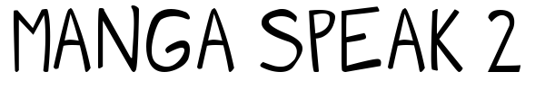 Manga Speak 2 font preview